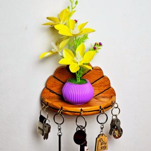 হলুদ লিলি, Wooden Key Hanger with Shelf & Wooden Key Ring. 3 in 1 Combo